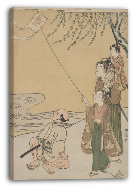 Leinwandbild Suzuki Harunobu - Drachenfliegen