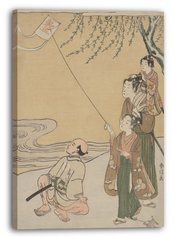 Leinwandbild Suzuki Harunobu - Drachenfliegen