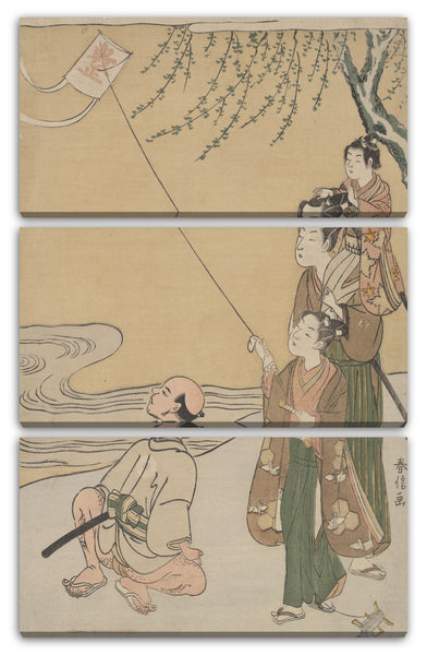 Leinwandbild Suzuki Harunobu - Drachenfliegen