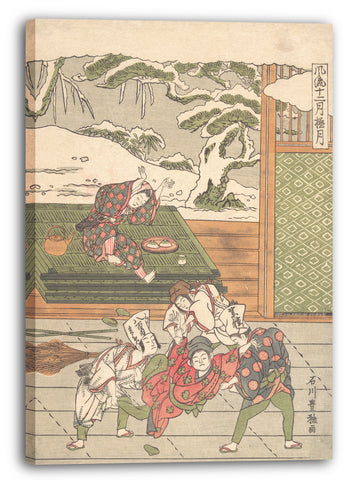 Leinwandbild Ishikawa Toyomasa - Der zwölfte Monat