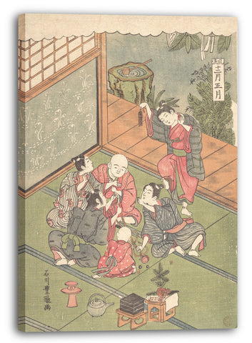 Leinwandbild Ishikawa Toyomasa - Shō gatsu Der erste Monat