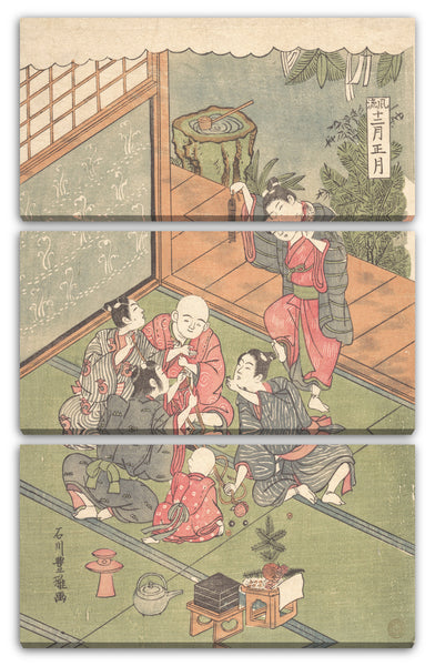 Leinwandbild Ishikawa Toyomasa - Shō gatsu Der erste Monat