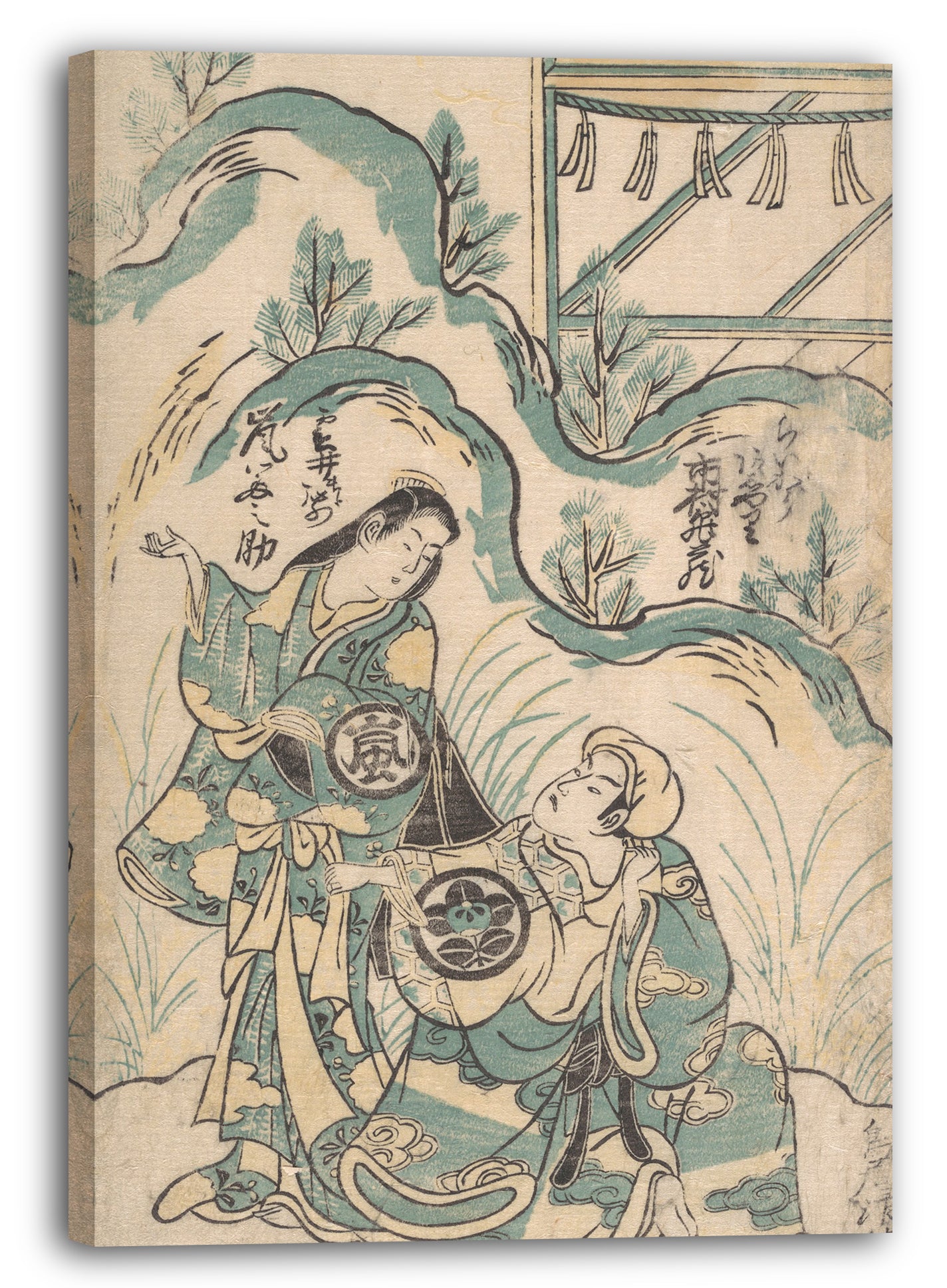 Leinwandbild Torii Kiyomasu I - Ichimura Kamezo und Arashi Tomonosuke