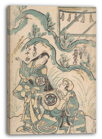 Leinwandbild Torii Kiyomasu I - Ichimura Kamezo und Arashi Tomonosuke