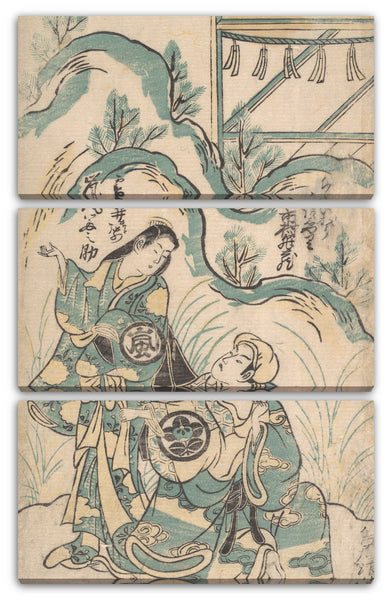 Leinwandbild Torii Kiyomasu I - Ichimura Kamezo und Arashi Tomonosuke