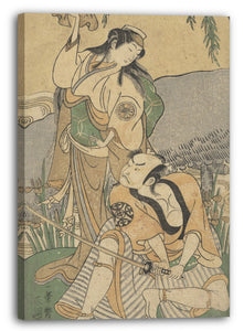 Leinwandbild Ippitsusai Bunchō - Szene aus einem Drama