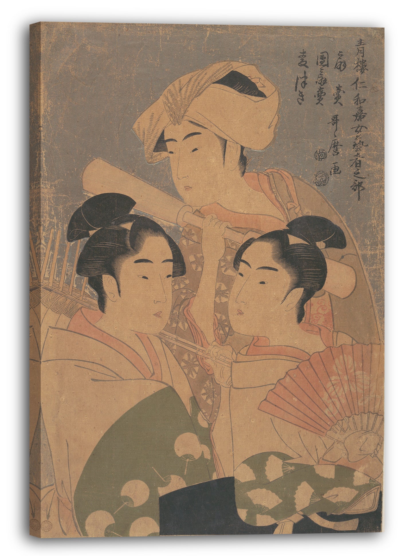Leinwandbild Kitagawa Utamaro - Die Niwaka Darsteller