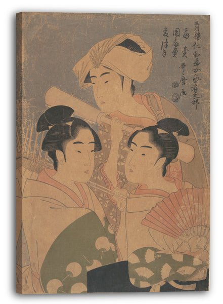 Leinwandbild Kitagawa Utamaro - Die Niwaka Darsteller