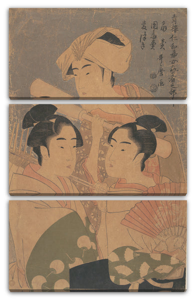 Leinwandbild Kitagawa Utamaro - Die Niwaka Darsteller