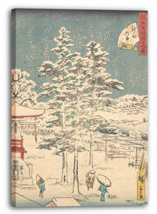 Leinwandbild Utagawa Hiroshige - Kanda Tempel im Schnee