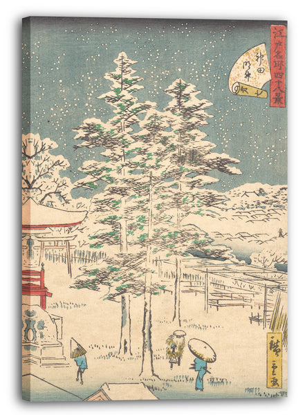 Leinwandbild Utagawa Hiroshige - Kanda Tempel im Schnee