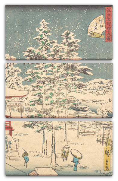 Leinwandbild Utagawa Hiroshige - Kanda Tempel im Schnee