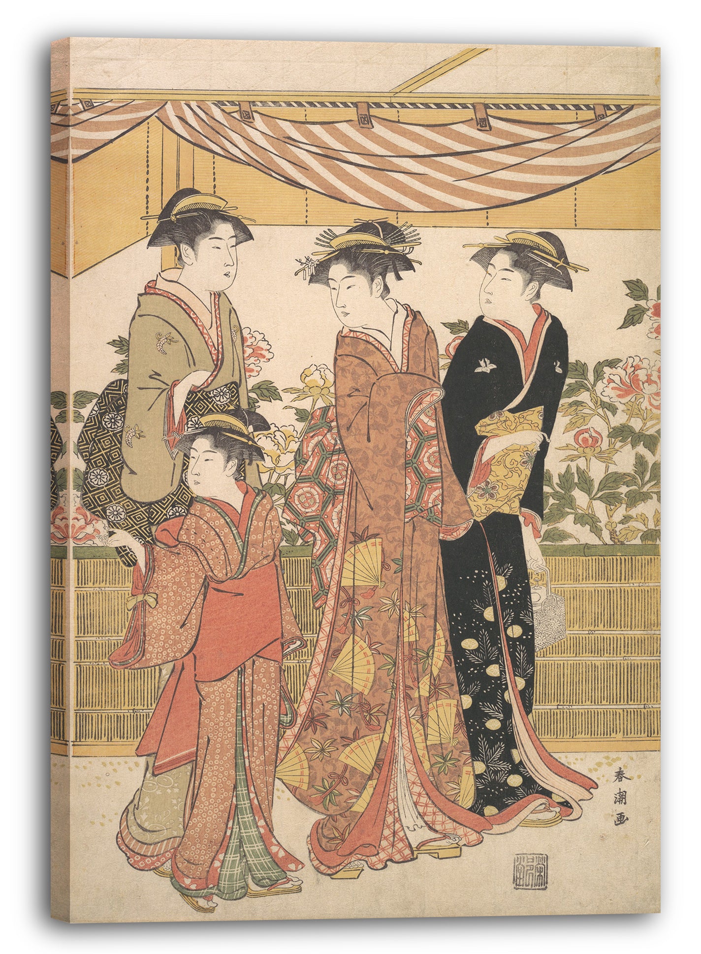 Leinwandbild Katsukawa Shunchō - Die Bōtan-Show