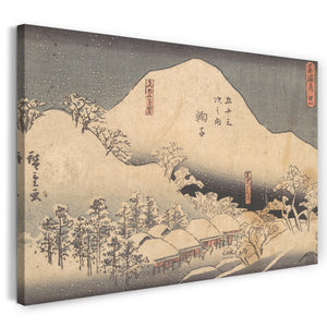 Leinwandbild Utagawa Hiroshige - Schneelandschaft