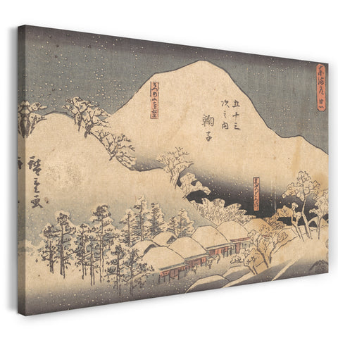 Leinwandbild Utagawa Hiroshige - Schneelandschaft