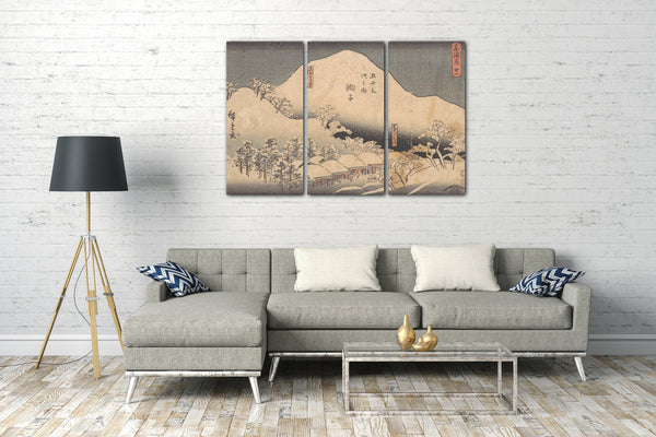 Leinwandbild Utagawa Hiroshige - Schneelandschaft