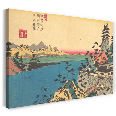 Leinwandbild Keisai Eisen - Das Schloss von Unuma