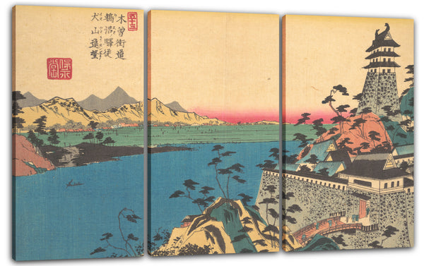 Leinwandbild Keisai Eisen - Das Schloss von Unuma