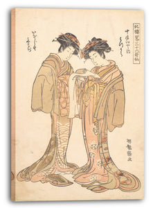 Leinwandbild Isoda Koryūsai - Zwei Schönheiten