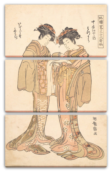 Leinwandbild Isoda Koryūsai - Zwei Schönheiten