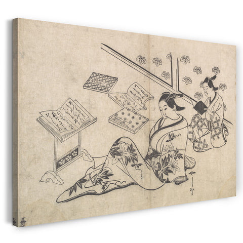 Leinwandbild Hishikawa Morofusa - Motiv aus einem Druck