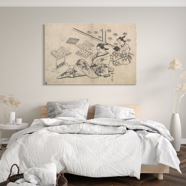 Leinwandbild Hishikawa Morofusa - Motiv aus einem Druck