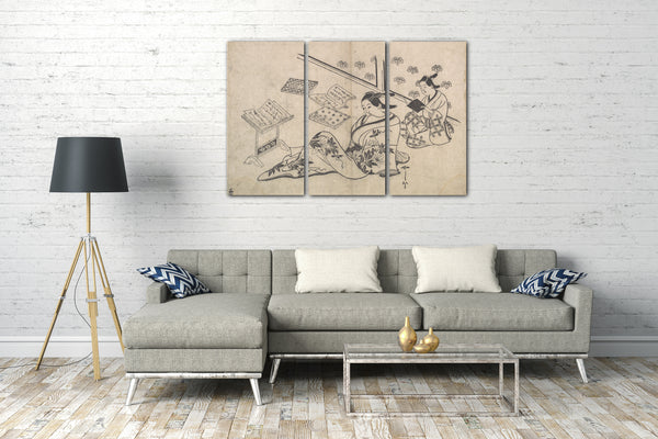 Leinwandbild Hishikawa Morofusa - Motiv aus einem Druck