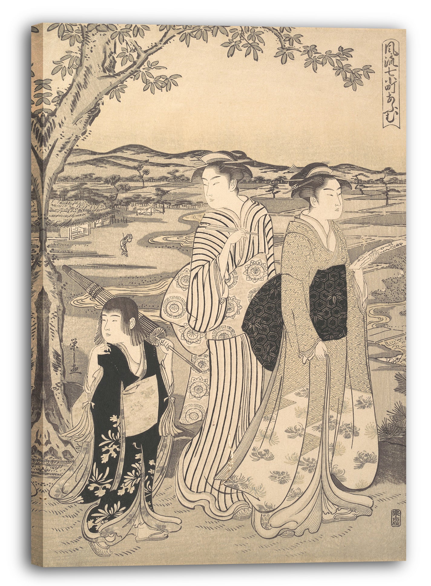 Leinwandbild Chōbunsai Eishi - Onono KomachiParrot Komachi