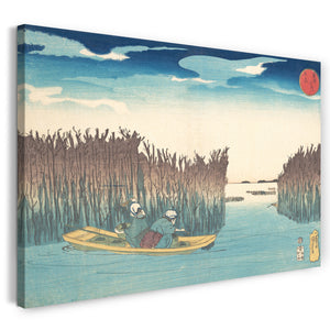 Leinwandbild Utagawa Kuniyoshi - Algen-Sammler in Omori