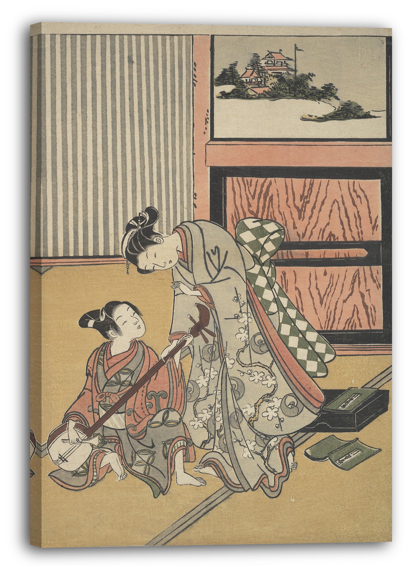 Leinwandbild Suzuki Harunobu - Die Musikstunde