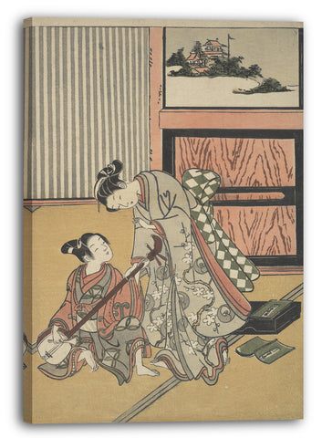 Leinwandbild Suzuki Harunobu - Die Musikstunde