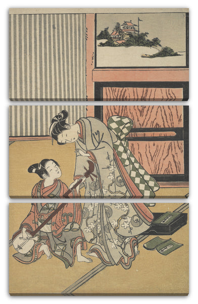 Leinwandbild Suzuki Harunobu - Die Musikstunde