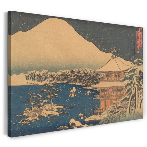 Leinwandbild Hasegawa Sadanobu - Kinkakuji in fallendem Schnee gesehen
