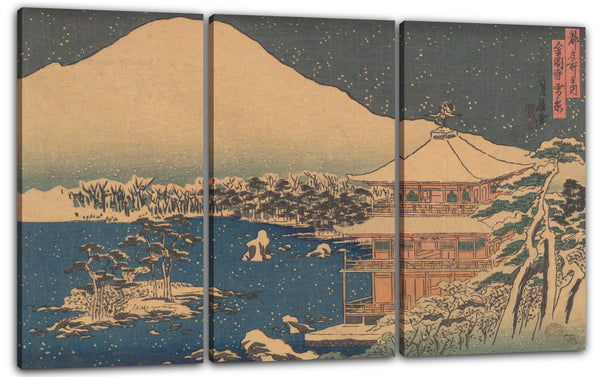 Leinwandbild Hasegawa Sadanobu - Kinkakuji in fallendem Schnee gesehen