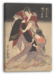 Leinwandbild Utagawa Toyokuni I - Szene aus einem Drama