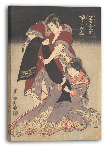 Leinwandbild Utagawa Toyokuni I - Szene aus einem Drama