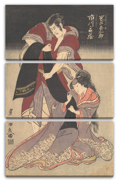 Leinwandbild Utagawa Toyokuni I - Szene aus einem Drama