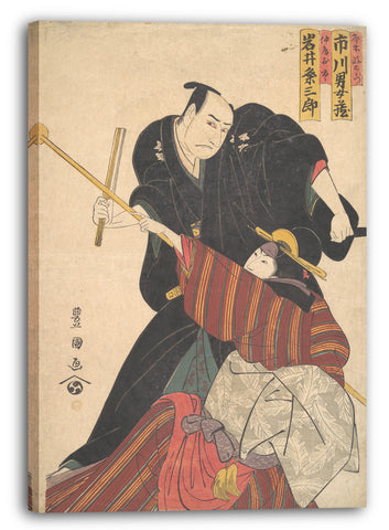 Leinwandbild Utagawa Toyokuni I - Szene aus einem Drama