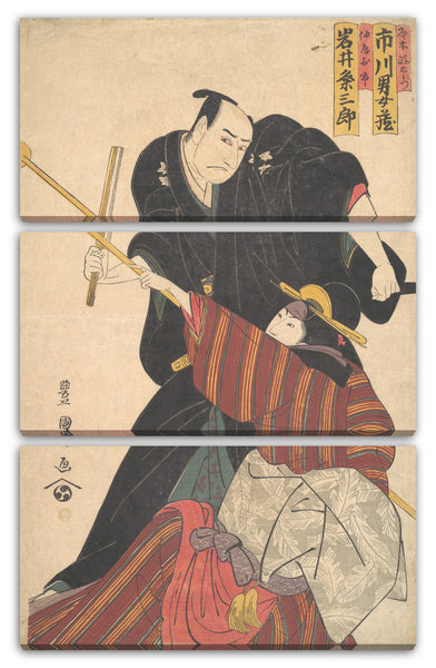 Leinwandbild Utagawa Toyokuni I - Szene aus einem Drama