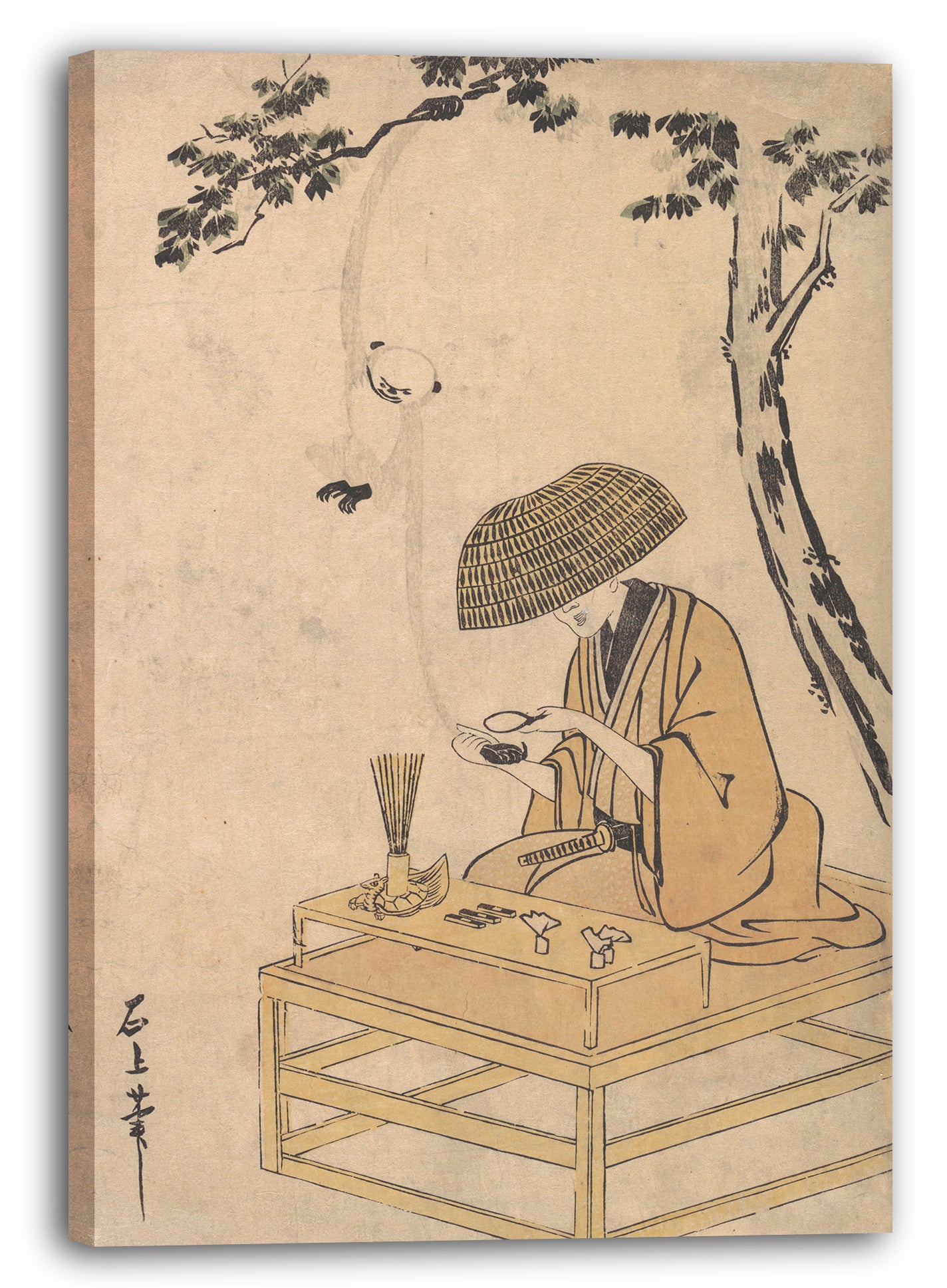 Leinwandbild Toriyama Sekien - Die Lupe