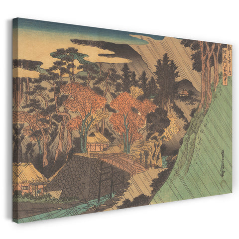 Leinwandbild Hasegawa Sadanobu - Regen am Togano Tor