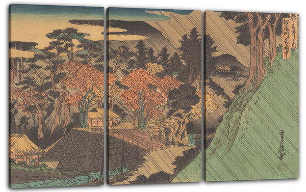 Leinwandbild Hasegawa Sadanobu - Regen am Togano Tor