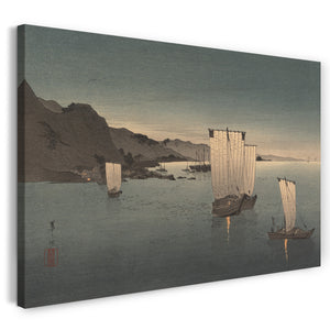 Leinwandbild Kahō - Fischerboote in der Dämmerung