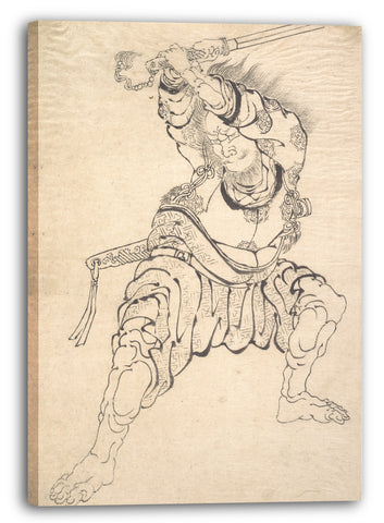 Leinwandbild Katsushika Hokusai - Ein Kämpfer
