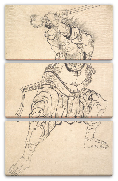 Leinwandbild Katsushika Hokusai - Ein Kämpfer