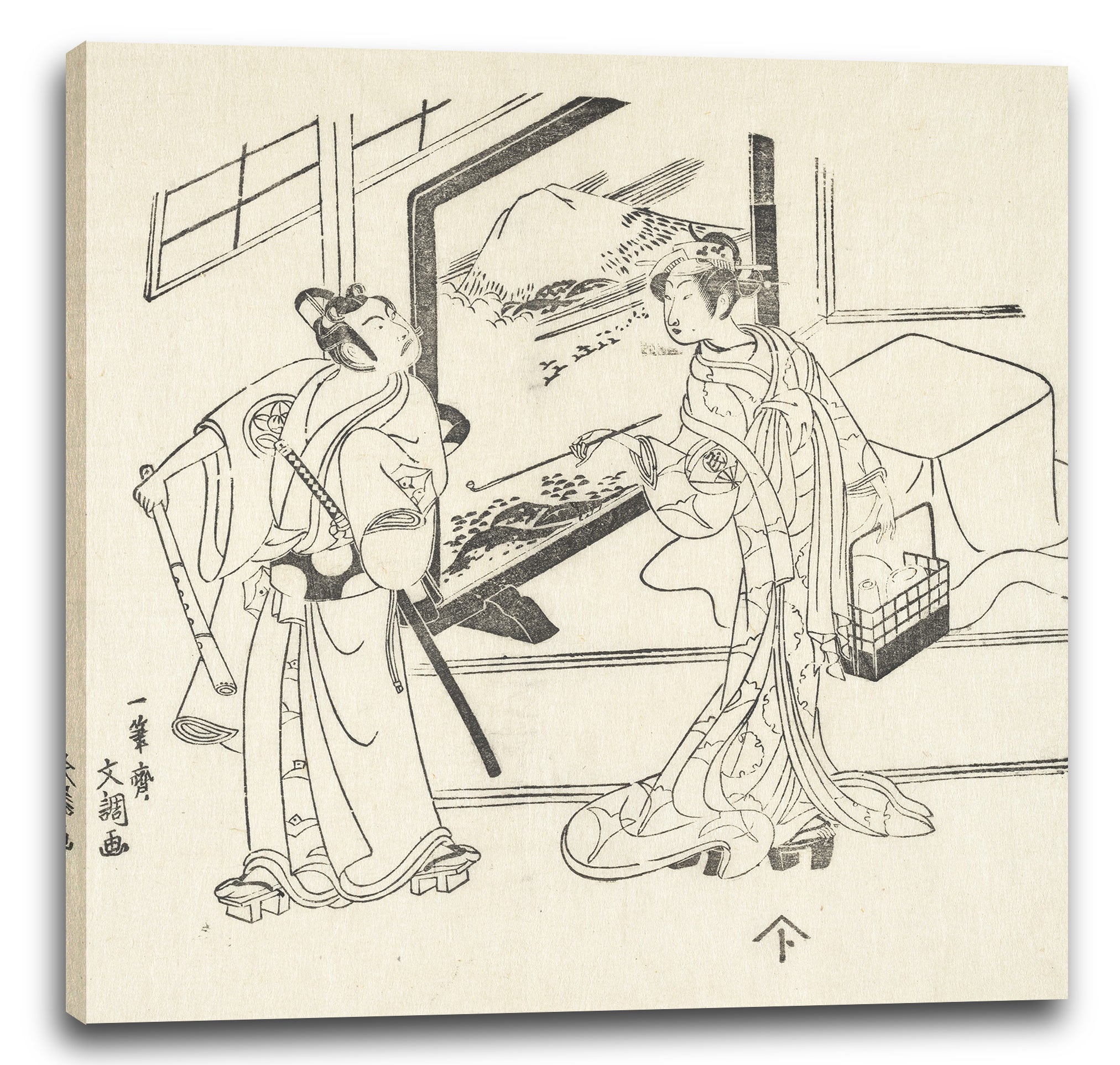Leinwandbild Ippitsusai Bunchō - Die Schauspieler