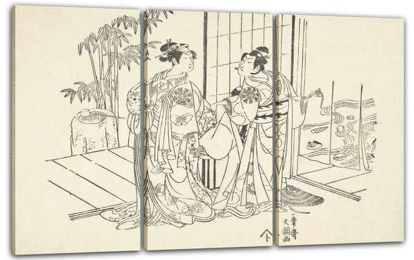 Leinwandbild Ippitsusai Bunchō - Die Schauspieler