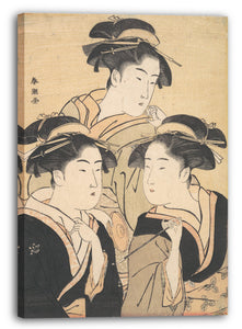 Leinwandbild Katsukawa Shunchō - Drei Schönheiten