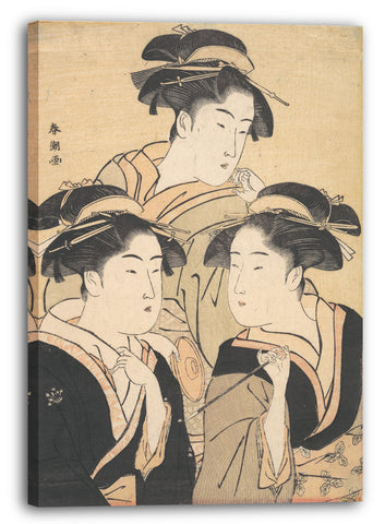 Leinwandbild Katsukawa Shunchō - Drei Schönheiten