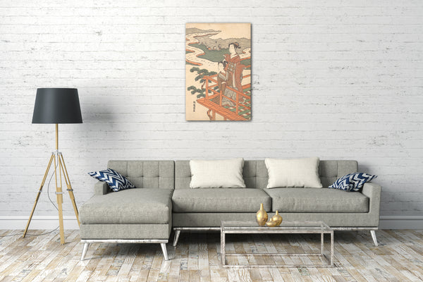 Leinwandbild Isoda Koryūsai - Motiv aus einem Druck